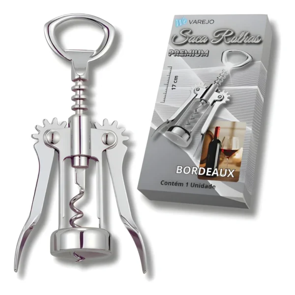We Varejo - Saca Rolha Vinho Premium Abridor De Garrafa Manual Aço Robusto Tira Rolhas