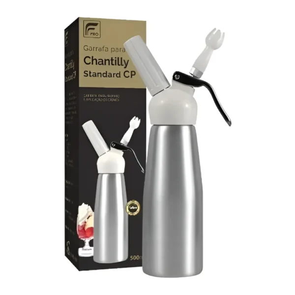 Garrafa De Chantilly Sifão Profissional 500ml Inox Fpro Full