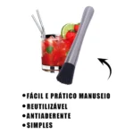 Macerador Socador De Caipirinha Para Drinks E Cozinha Inox