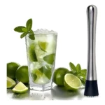 Socador Macerador Caipirinha Inox Amassador Drinks Bartender Cor Prateado