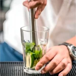Socador Macerador Caipirinha Inox Amassador Drinks Bartender Cor Prateado