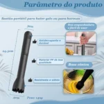 Macerador Ponta Dentada Plástico Abs Socador 25cm Preto
