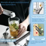 Macerador Ponta Dentada Plástico Abs Socador 25cm Preto