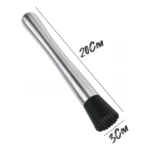 Socador Macerador Dentado Cabo Aço Inox Premium 20cm - Yazi