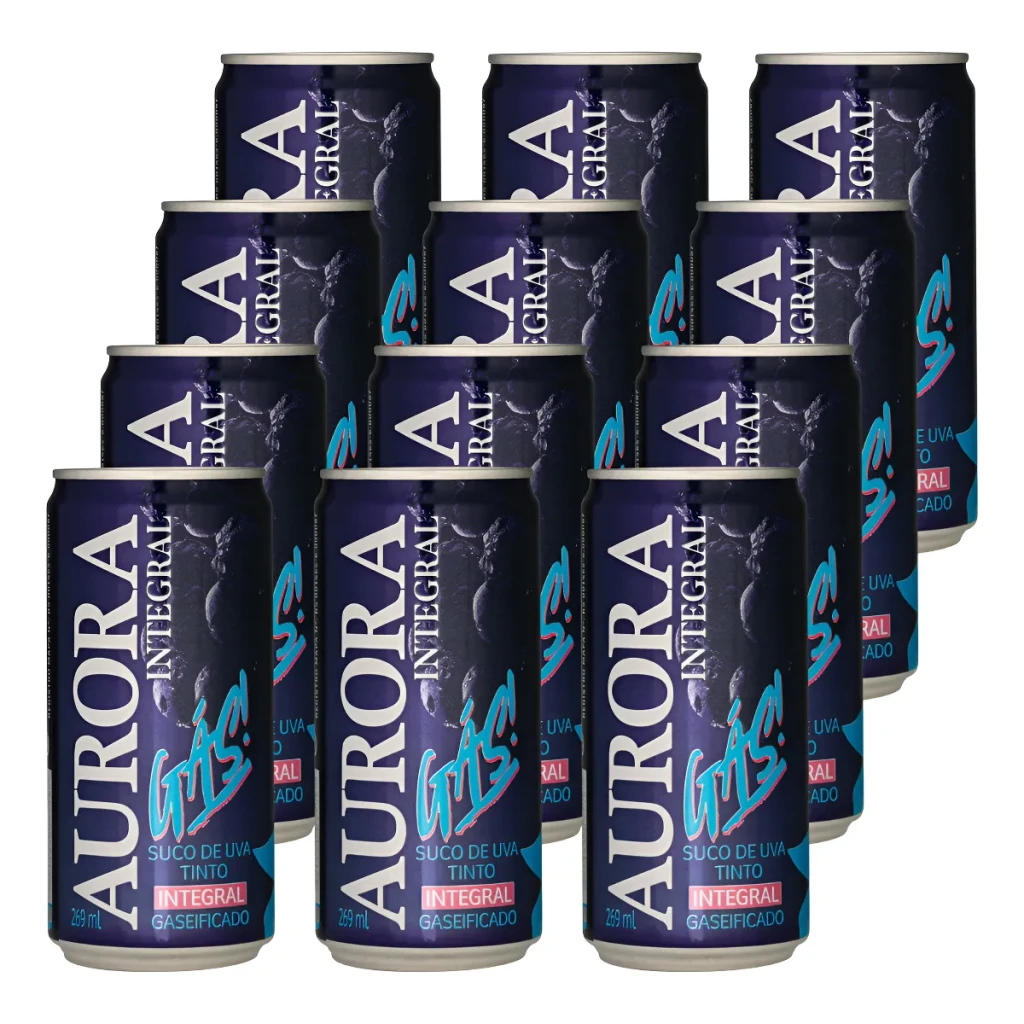 Suco De Uva Aurora Tinto Integral Gaseificado 269ml C/12 Un Suco De Uva Aurora Tinto Integral Gaseificado 269ml C/12 Un