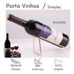 Suporte Inox Aramado Porta Garrafa Vinho Mesa Adega Clássico Inox