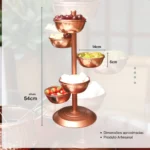 Suporte Fruteira Cobre Para Drinks Barman 5 Bowls