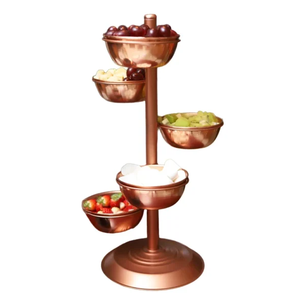 Suporte Fruteira Cobre Para Drinks Barman 5 Bowls