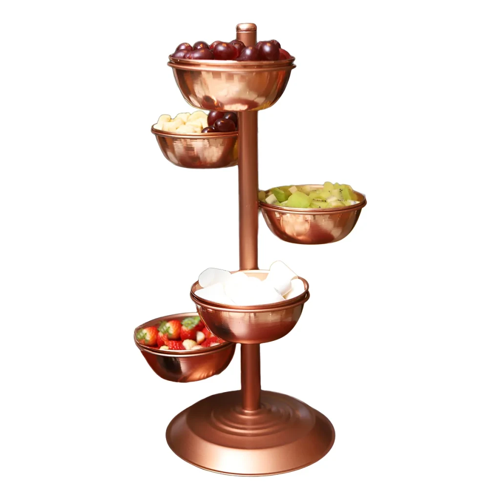 Suporte Fruteira Cobre Para Drinks Barman 5 Bowls Suporte Fruteira Cobre Para Drinks Barman 5 Bowls