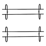 2 Suportes Organizador Apoio Para Taças de Vinho Champanhe Gin Preto 40cm Tmtsuportes