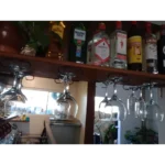 2 Suportes Organizador Apoio Para Taças de Vinho Champanhe Gin Preto 40cm Tmtsuportes