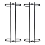 2 Suportes Organizador Apoio Para Taças de Vinho Champanhe Gin Preto 40cm Tmtsuportes