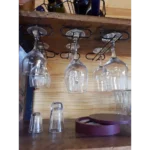 Suporte Organizador Taça Preto 29,5cm 1 Par Tmtsuportes