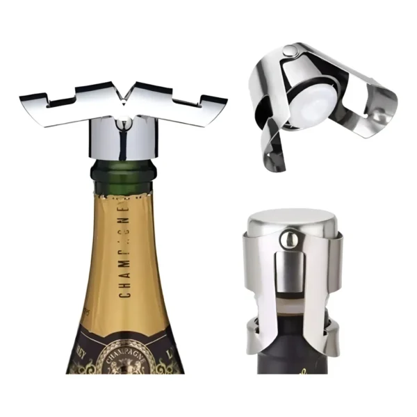 Tampa De Pressão Inox P/ Garrafa Vinho Espumante E Champanhe