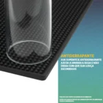 Tapete Barman Bartender Bar Mat 45x30 Porta Copos Escorredor De Louças De Borracha