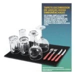 Tapete Barman Bartender Bar Mat 45x30 Porta Copos Escorredor De Louças De Borracha