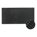Tapete Escorredor De Louça Grande Silicone Bar Mat 45x30 Cm Cor Preto