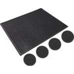 Tapete Shaker Mat 35x45cm Porta Copos Escorredor Drinks