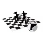 Tapete Passarela Pista Dança Xadrez Lona Inteira 1x3 / 3x1