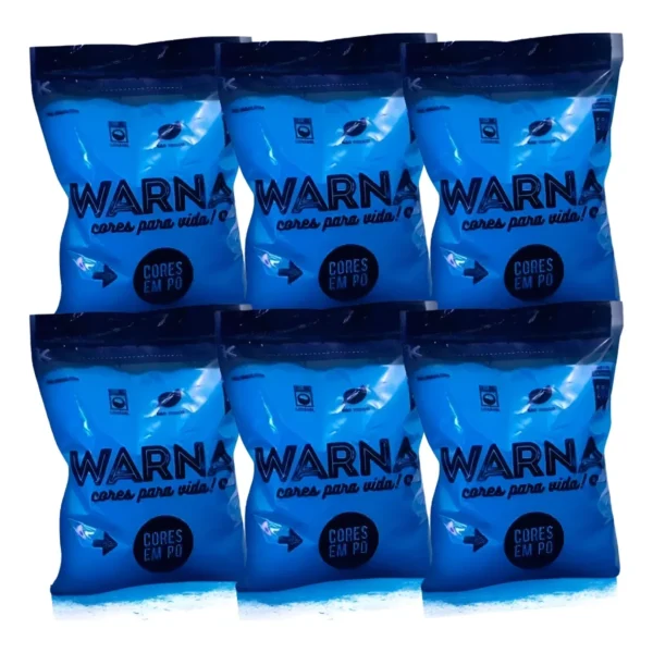 6 Tinta Em Pó Holi Azul Rosa Chá Revelação Escapamento Balão Cor 6 Azul