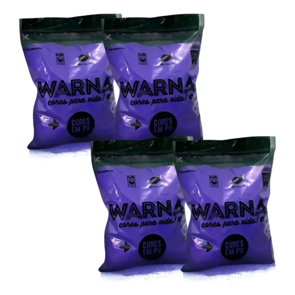 Tinta Pó Colorido Color Chá Revelação Verde Ou Roxo 4 Pacote