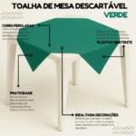 Toalha De Mesa Descartável Para Festa Perolizada 10 Unidades
