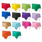 Toalha De Mesa Plástico Perolizada Lisa Descartável 10 Un Cor Prata