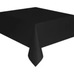 Toalha De Mesa Plástico Perolizada Lisa Descartável 10 Un Cor Preto