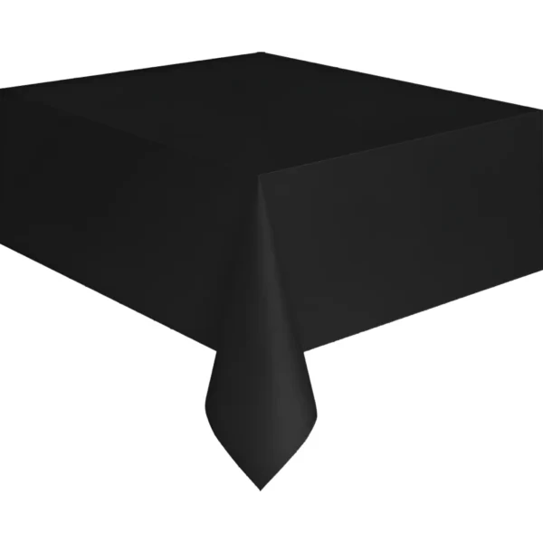 Toalha De Mesa Plástico Perolizada Lisa Descartável 10 Un Cor Preto