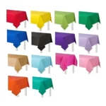 Toalha De Mesa Plástico Perolizada Lisa Descartável 20 Un Cor Roxo