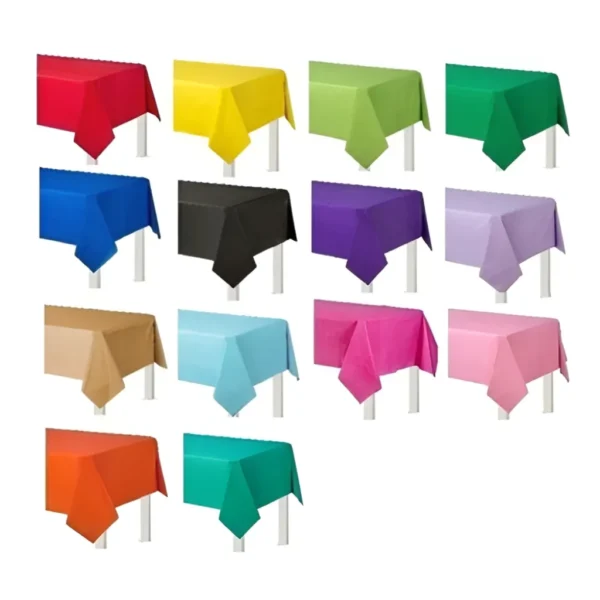 Toalha De Mesa Plástico Perolizada Lisa Descartável 20 Un Cor Roxo