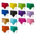 Toalha De Mesa Plástico Perolizada Lisa Descartável 20 Un