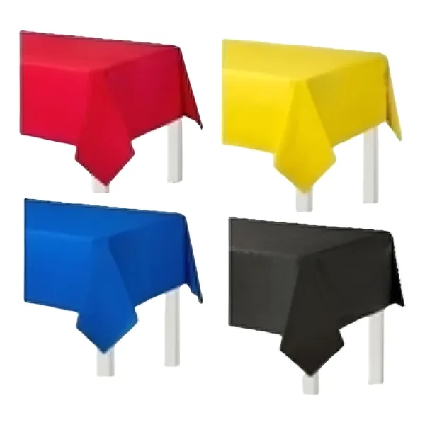 Toalha De Mesa Plástico Perolizada Lisa Descartável 20 Un