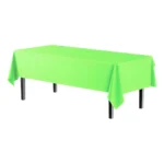 Toalha De Mesa Retangular Plástico Descartável Para Festa Cor Verde-claro Lisa