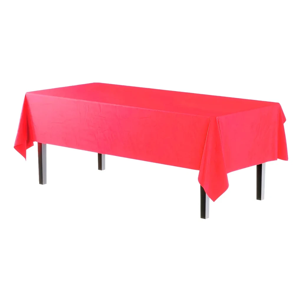 Toalha De Mesa Retangular Plástico Descartável Para Festa Cor Vermelho Lisa Toalha De Mesa Retangular Plástico Descartável Para Festa Cor Vermelho Lisa