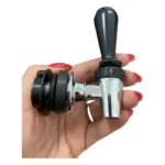 Torneira Para Chopeira Torre De Chopp Em Abs Preto/prata Bar Não Aplica