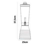 Torre De Chopp 100% Aluminio 3,5l Base Giratória E 2 Refil Cor Preto