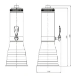 Torre Chopp Beer Chopp 2l Alumínio Com Alça Cor Prateado