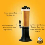 Torre Chopp 3,5 L Torneira Dupla Com 2 Refil