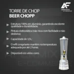Torre De Chopp Em Alumínio 3,5l Personalize + Acessorios Cor Prateado