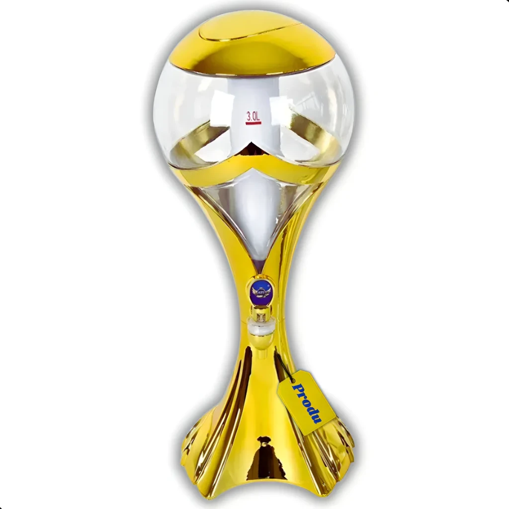 Torre Chopp Dourada Com Led 3 Litros A Gelo Completa Festa Cor Dourado Torre Chopp Dourada Com Led 3 Litros A Gelo Completa Festa Cor Dourado