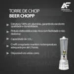 Torre De Chopp Em Alumínio 3,5l Personalize + Acessorios Cor Azul