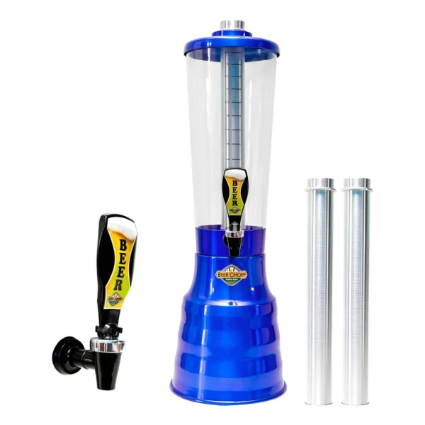 Torre De Chopp Em Alumínio 3,5l Personalize + Acessorios Cor Azul