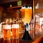 Torre de Chopp Lorben com LED Colorido e Resfriador – Chopeira Compacta para Bebidas Geladas - Cor Dourada
