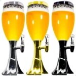 Torre de Chopp Lorben com LED Colorido e Resfriador – Chopeira Compacta para Bebidas Geladas - Cor Dourada