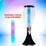 Torre de Chopp Lorben com LED Colorido e Resfriador – Chopeira Compacta para Bebidas Geladas - Cor Dourada