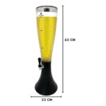 Marchesoni MB.2.250 Cor Preto Torre de Chopp 2,5 Litros Com Refil Congelante Tulipa