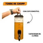 Beer Chopp Torre De Chopp 2l Portátil Gelada Com Alça