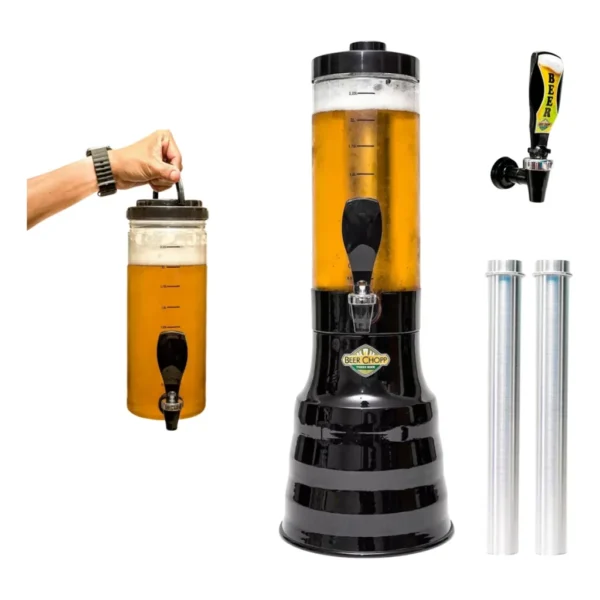 Beer Chopp Torre De Chopp 2l Portátil Gelada Com Alça