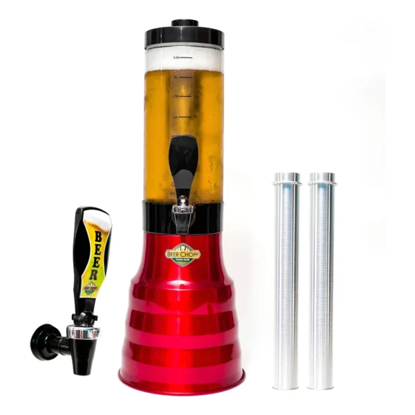 Torre De Chop Portatil 2l Base Giratória Alça De Transporte Cor Vermelho